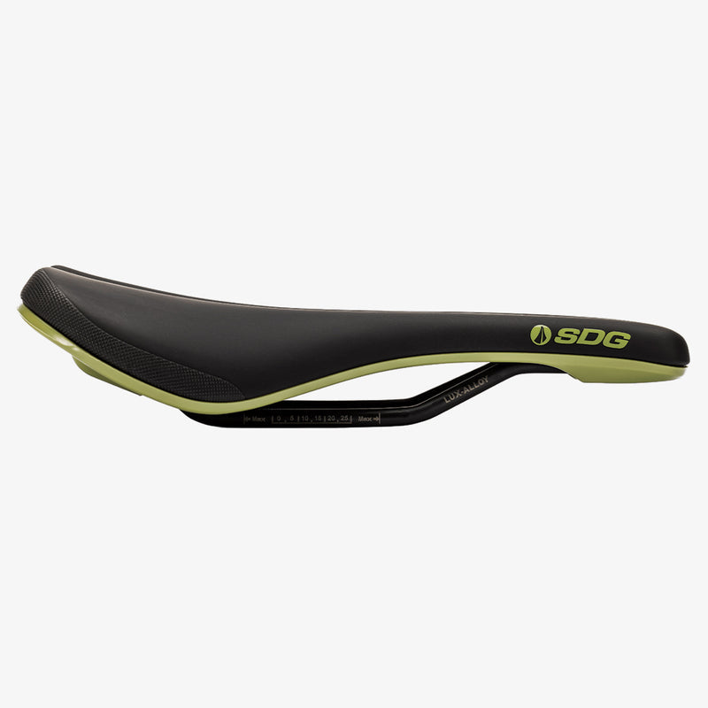 Selle SDG Bel-Air V3 Lux-Alloy olive, vue de profil