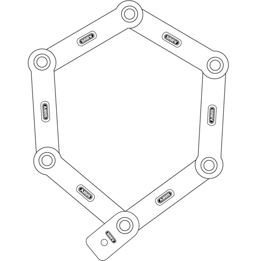 Antivol Articulé Pliant ABUS BORDO UGRIP 5700K + Support SH