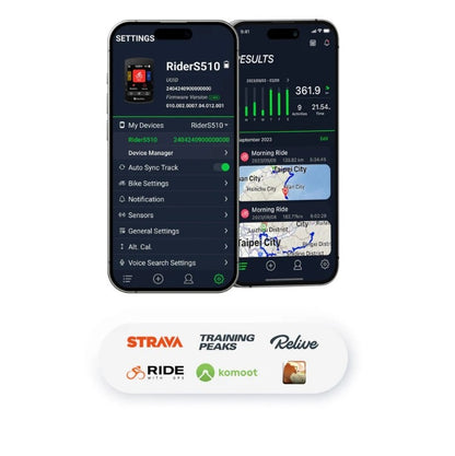 Compteur GPS BRYTON RIDER S510E — application Bryton Active