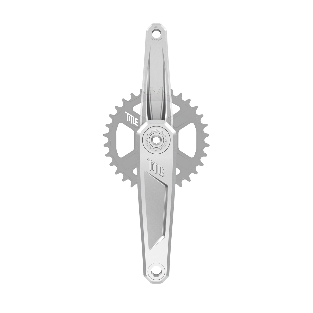 Manivelles Title CR1 chrome 160 mm, vue de face (plateau non inclus)