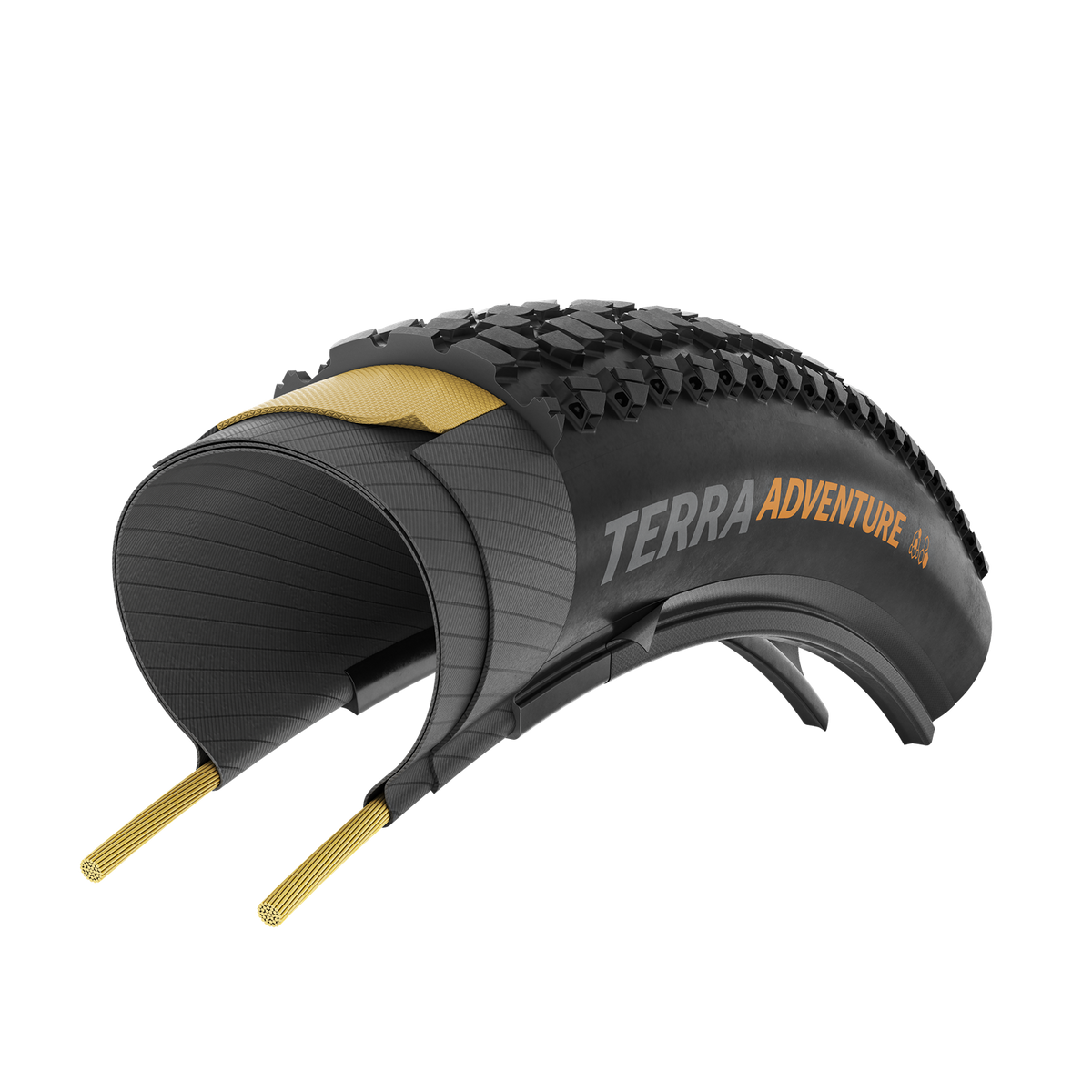 Pneu CONTINENTAL TERRA ADVENTURE TRAIL GRIP 700x50c Tubeless Ready Noir Reflex