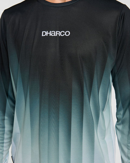 Maillot DHARCO RACE MIDNIGHT PRISM Manches Longues Vert