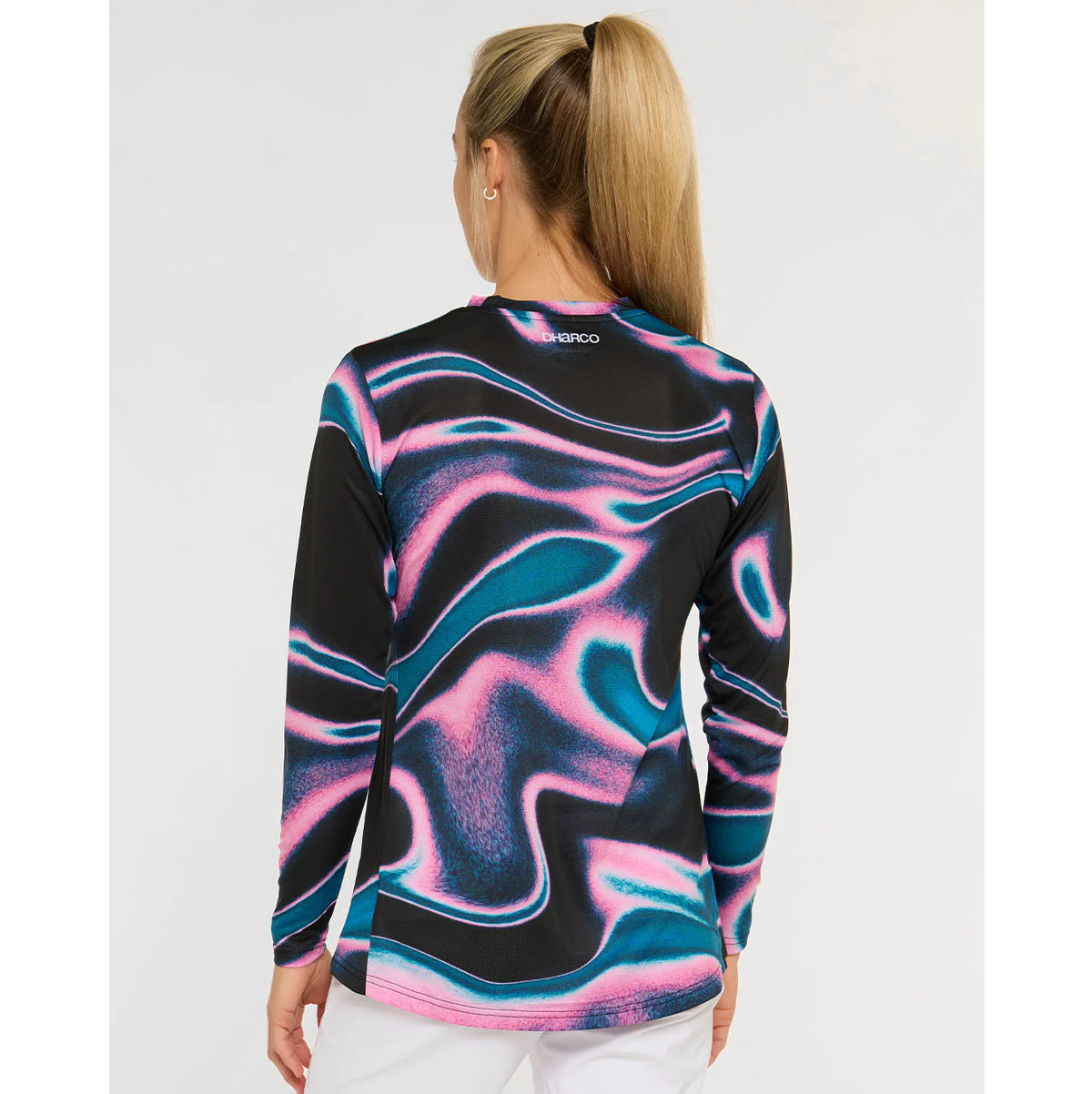 Maillot DHARCO RACE AURORA Manches Longues Femme Noir/Rose