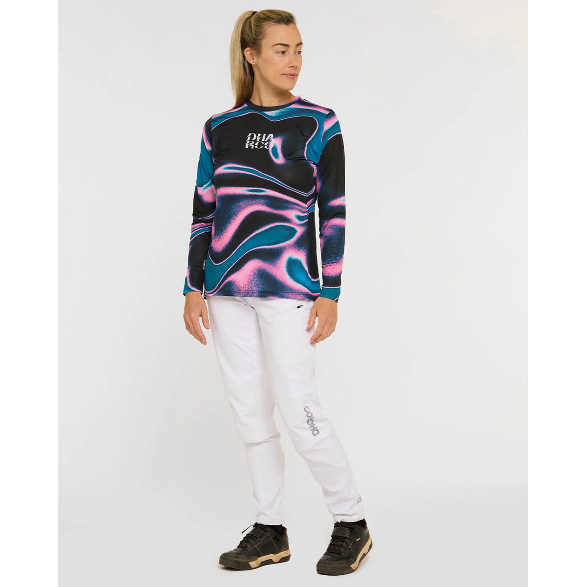 Maillot DHARCO RACE AURORA Manches Longues Femme Noir/Rose
