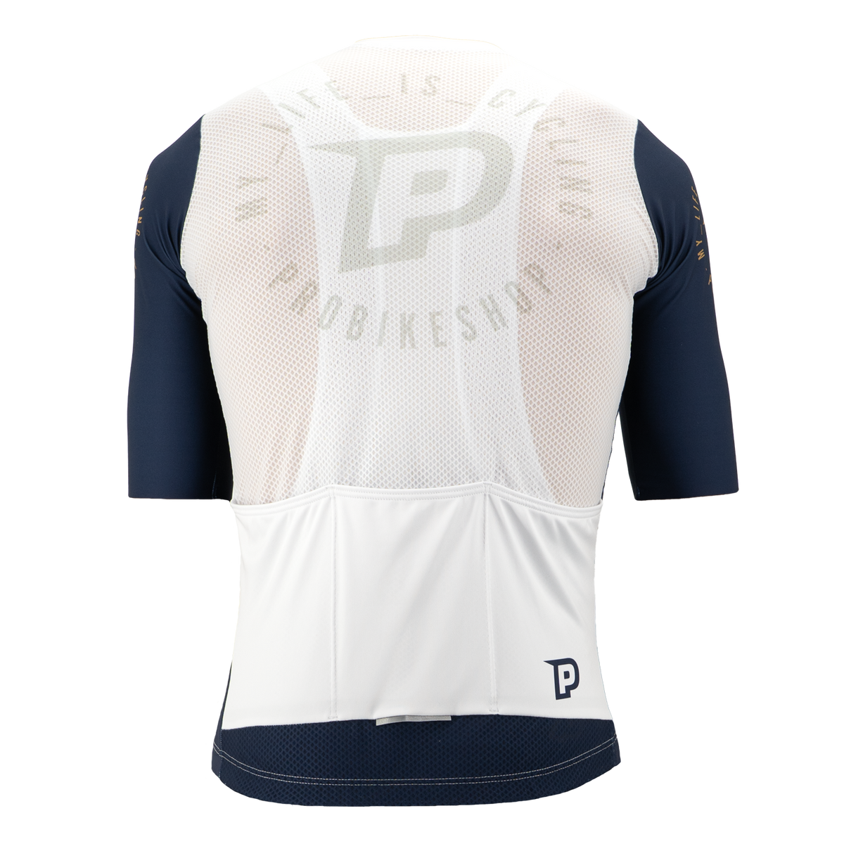 Maillot PROBIKESHOP By CHEF DE FILE Manches Courtes Marine/Blanc