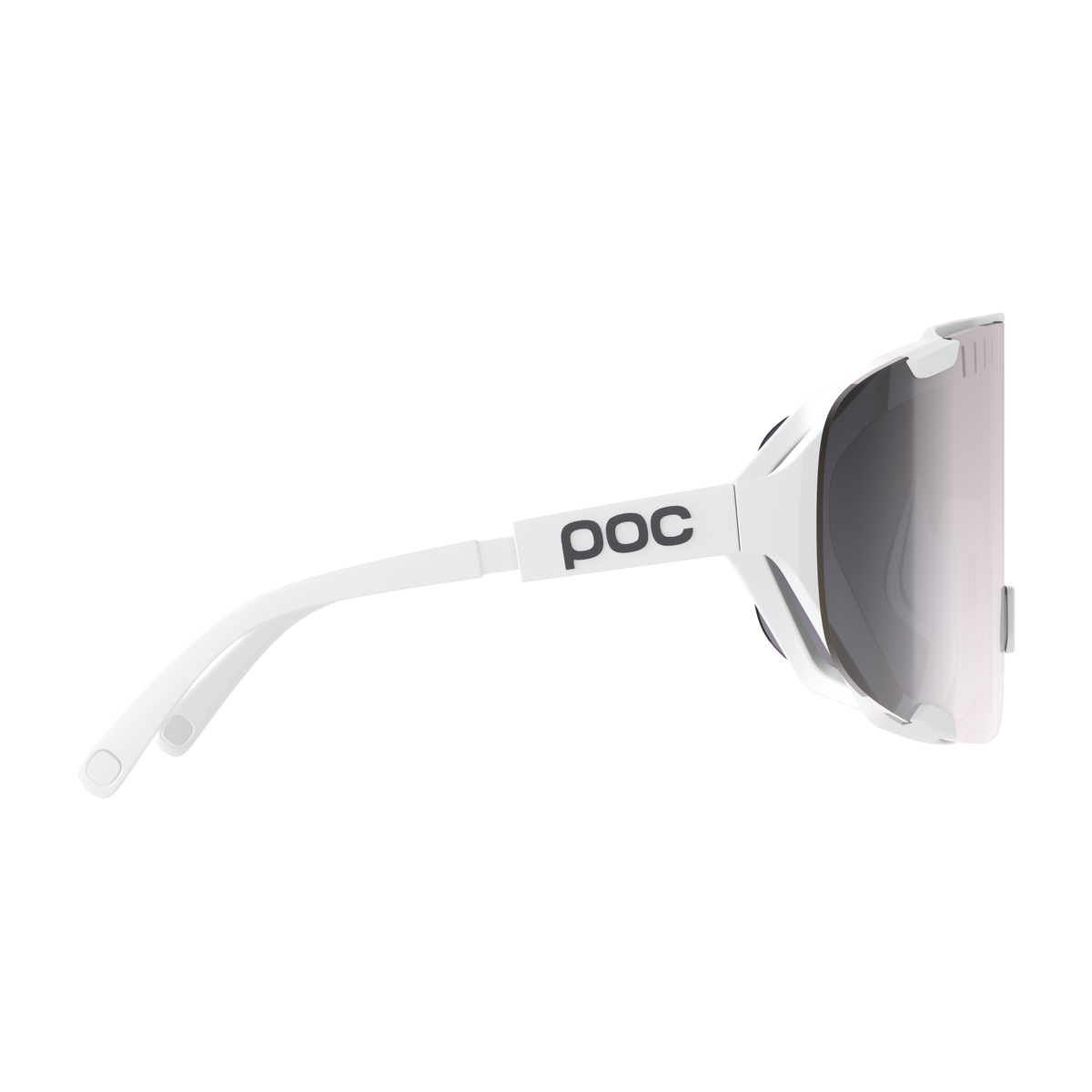 Lunettes POC DEVOUR + Blanc Verre Clarity Road Sunny Silver
