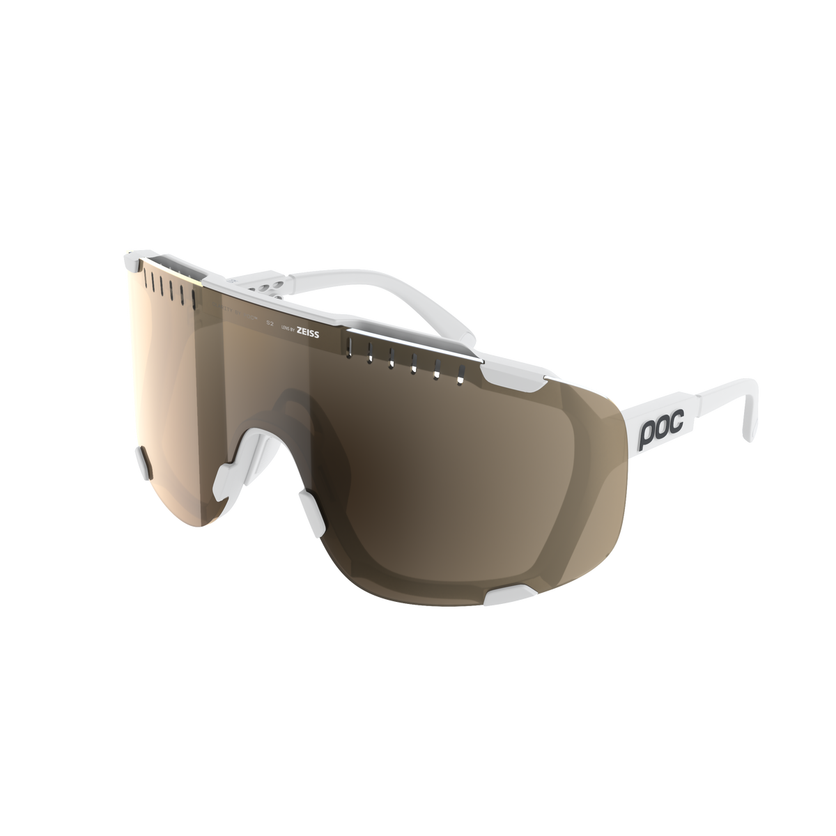 Lunettes POC DEVOUR WF + Blanc Verre Clarity Trail Partly Sunny Silver