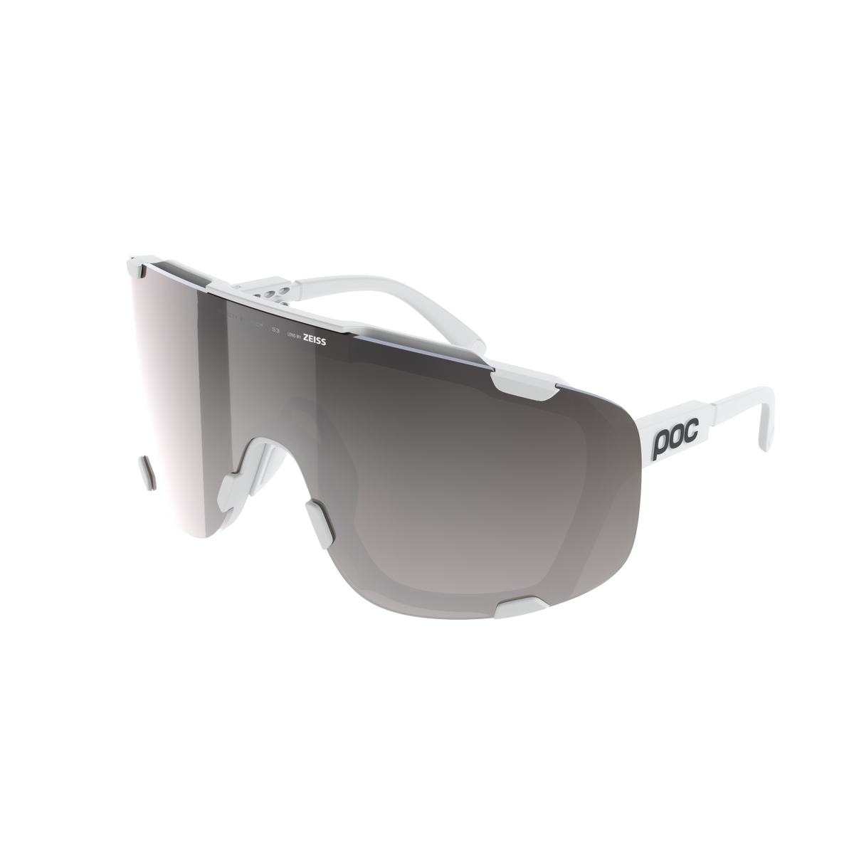 Lunettes POC DEVOUR WF+ Blanc Verre Clarity Road Sunny Silver
