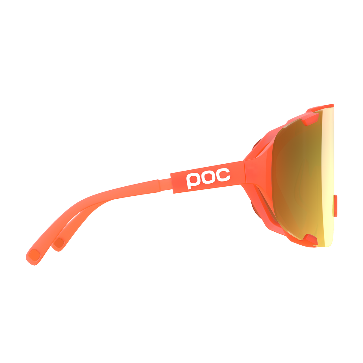 Lunettes POC DEVOUR WF + Orange Fluo Translucide Verre Clarity Road Partly Sunny Gold