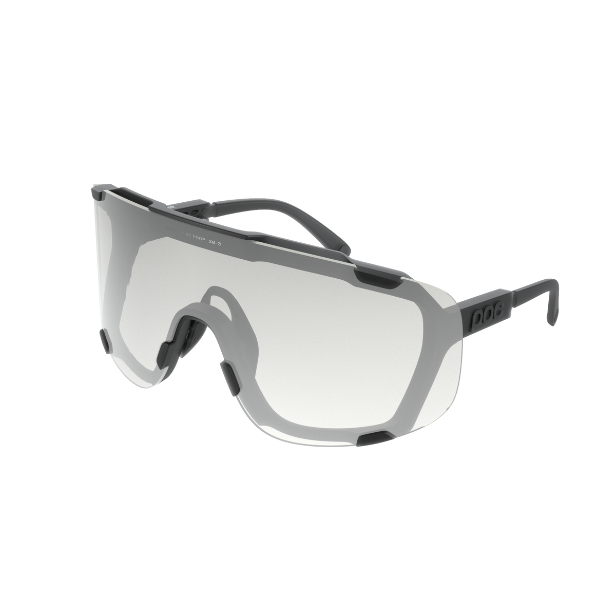 Lunettes POC DEVOUR WF Noir Translucide Verre Clarity Photochromique Grey