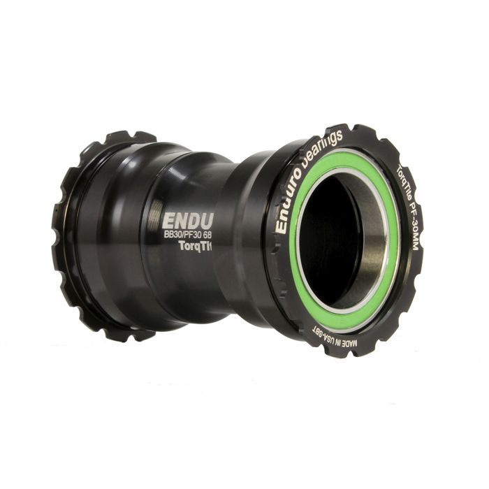 Boitier de pédalier ENDURO BEARINGS TORQTITE PF30 Axe 30mm (Narrow) Acier Inoxydable Noir
