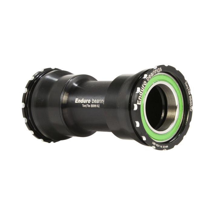 Boitier de pédalier ENDURO BEARINGS TORQTITE BB86/92 Axe 24mm Acier Inoxydable Noir