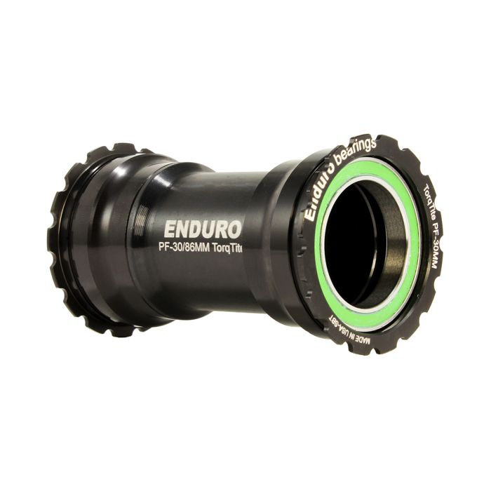 Boitier de pédalier ENDURO BEARINGS TORQTITE BB386 Axe 30mm Acier Inoxydable Noir