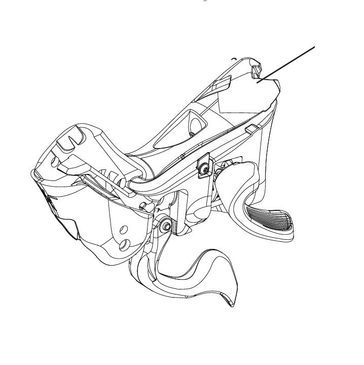 Corps de Manette Droite CAMPAGNOLO EKAR 13V Frein à Disque