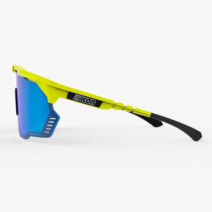 Lunettes SCICON AEROSHADE KUNKEN Jaune Fluo Multimirror Bleu