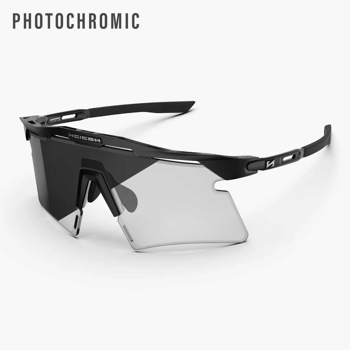 Lunettes SCICON AEROSHADE 2.0 TITANIUM Noir Matt Verre Photochromique Grey