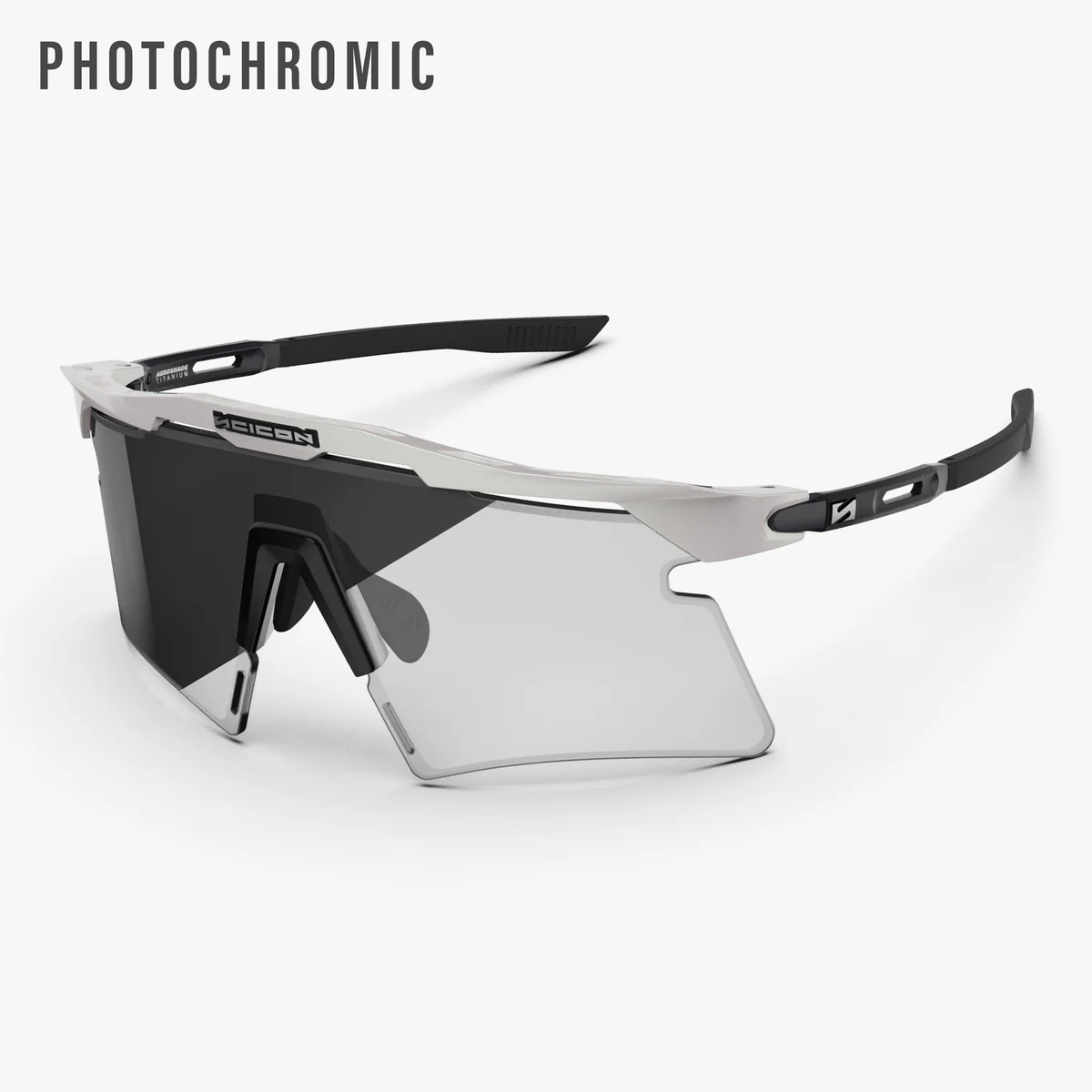 Lunettes SCICON AEROSHADE 2.0 TITANIUM Blanc Metal Verre Photochromique Grey