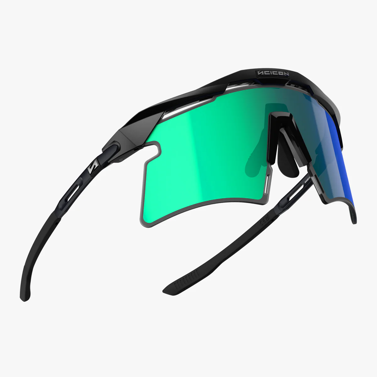 Lunettes SCICON AEROSHADE 2.0 TITANIUM Noir Matt Verre Multimirror Blue Green + Pink