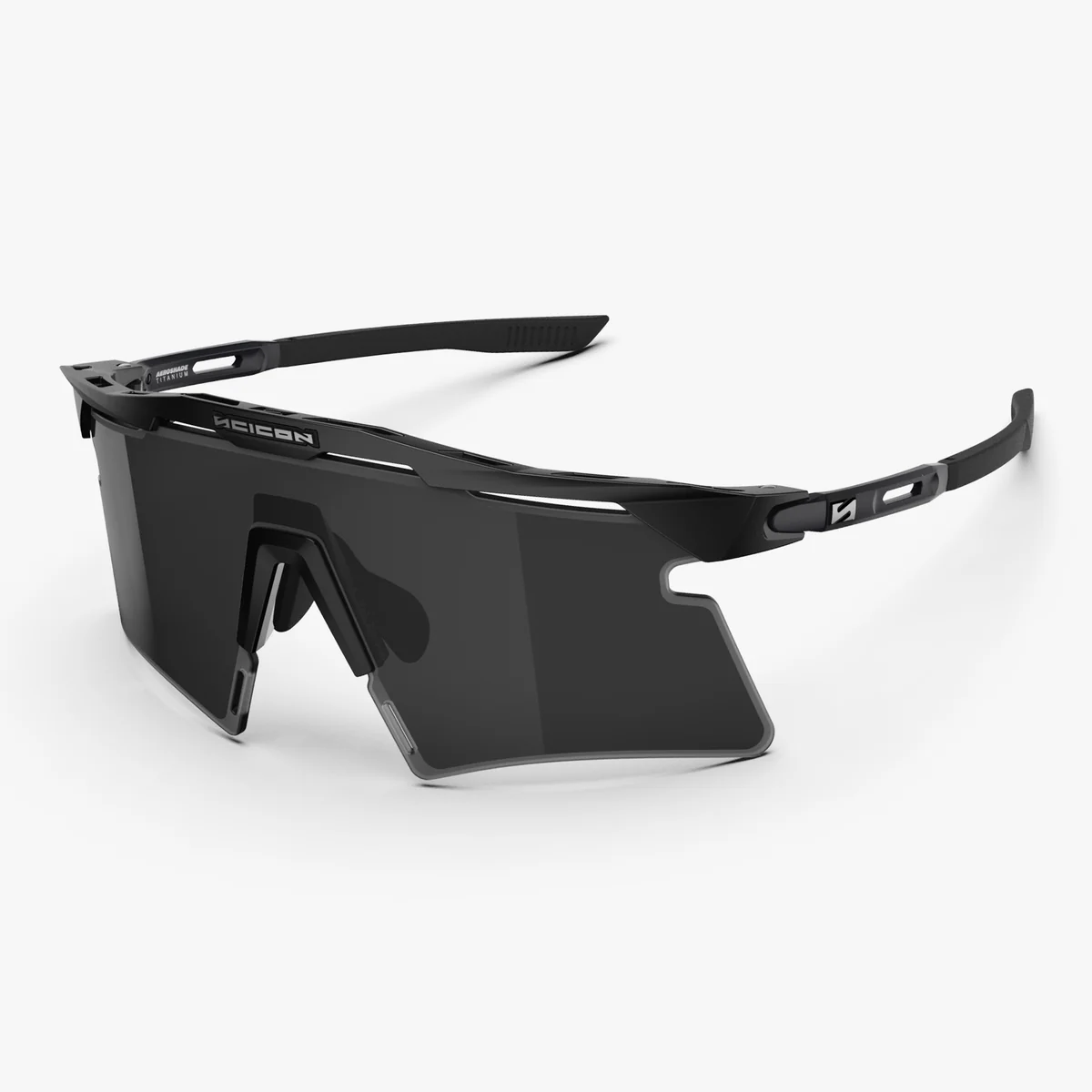 Lunettes SCICON AEROSHADE 2.0 TITANIUM Noir Matt Verre Smoke Black + Pink