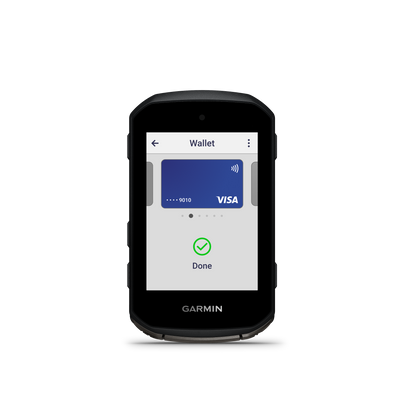 Compteur GPS GARMIN EDGE 850 — paiement sans contact, illustration de l’interface