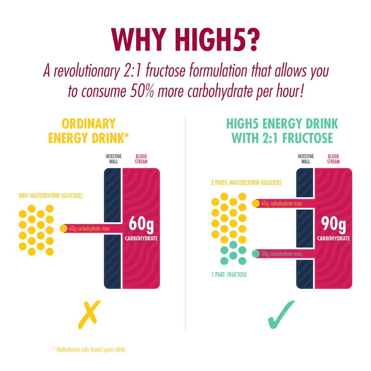 Boisson Énergétique HIGH5 ENERGY DRINK (2.2kg) Fruits rouges