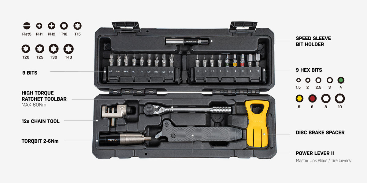 Caisse à Outils TOPEAK ESSENTIAL TOOLSHOP (24 Pièces)