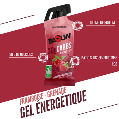 Gel Énergétique BAOUW Framboise/Grenade (44g)