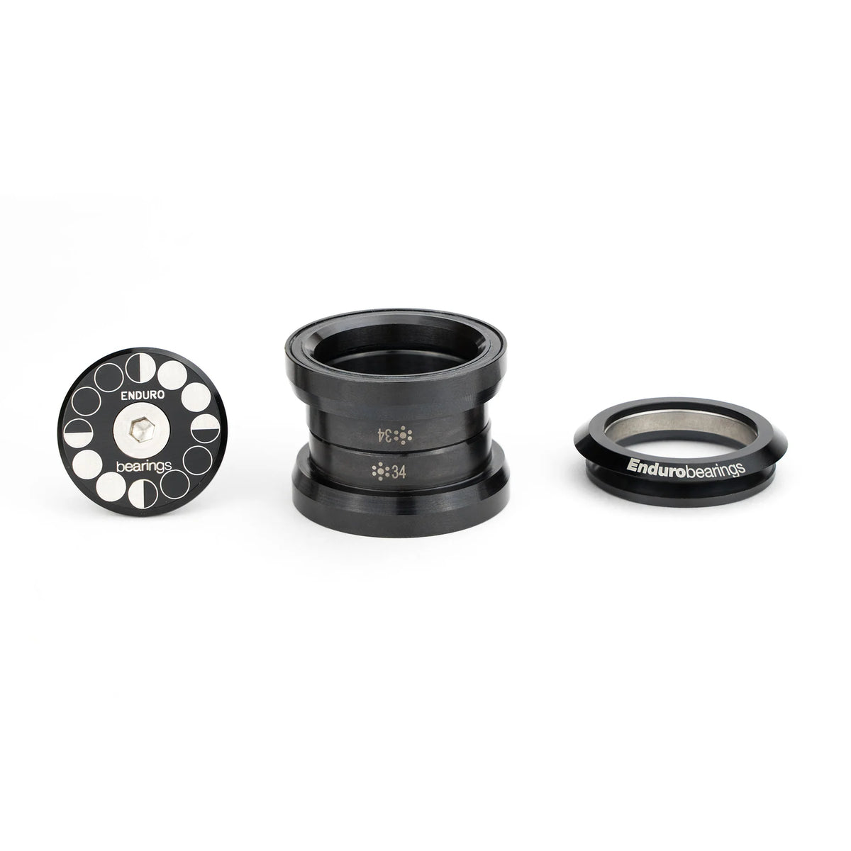 Jeu de direction Externe ENDURO BEARINGS 1"1/8 EC34/EC34 Black Oxide