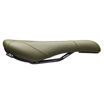 Selle Title JS1 verte, vue de profil