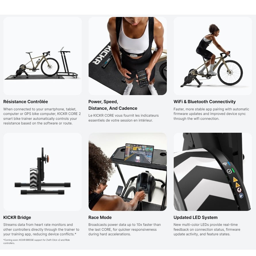 Home Trainer WAHOO KICKR CORE V2 ZWIFT ONE Version COG&CLICK