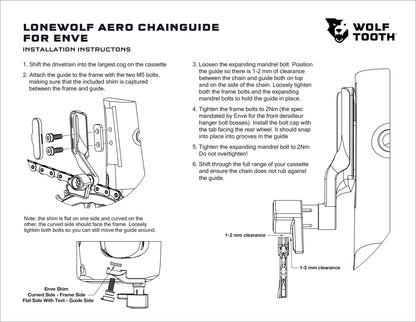 Guide-Chaîne WOLFTOOTH LONEWOLF AERO High Sweep pour ENVE