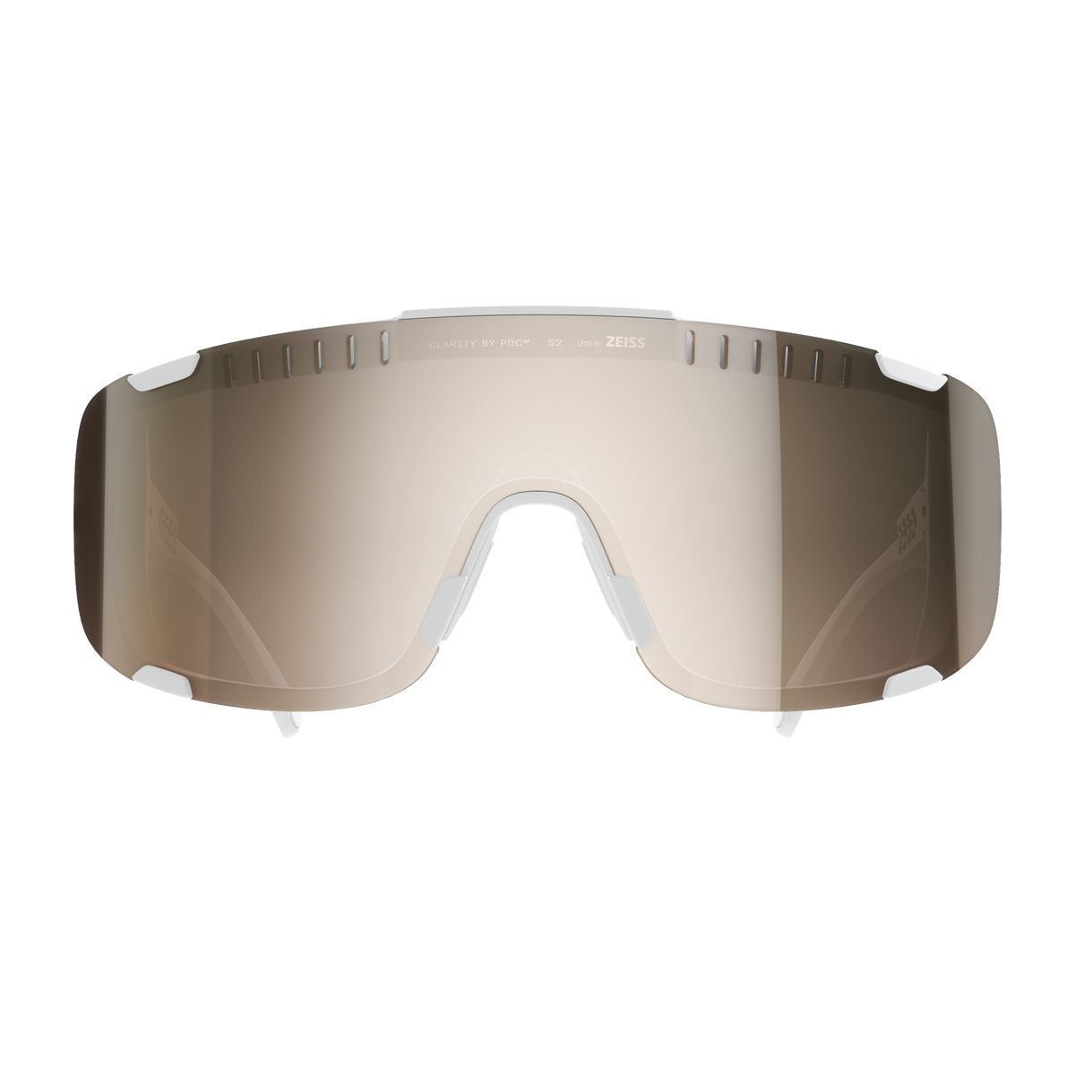 Lunettes POC DEVOUR MID + Blanc Verre Clarity Trail Partly Sunny Silver
