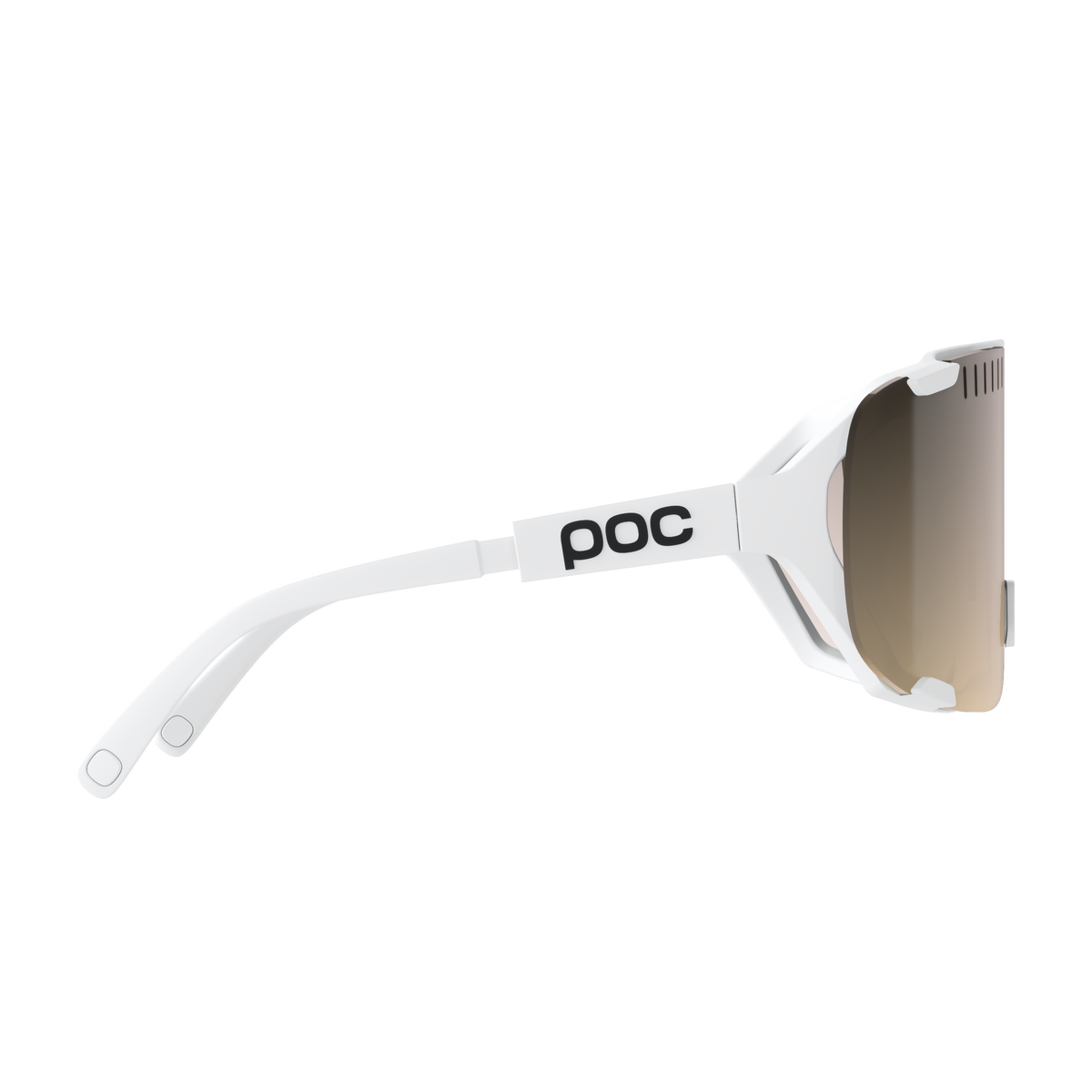 Lunettes POC DEVOUR MID + Blanc Verre Clarity Trail Partly Sunny Silver