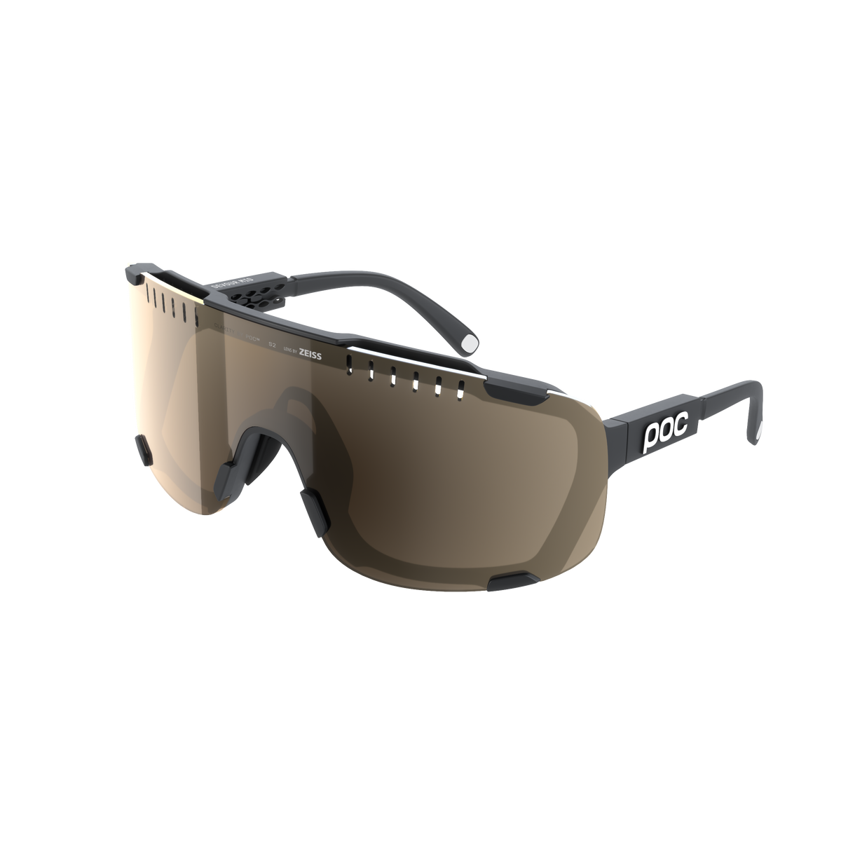 Lunettes POC DEVOUR MID + Noir Verre Clarity Trail Partly Sunny Silver