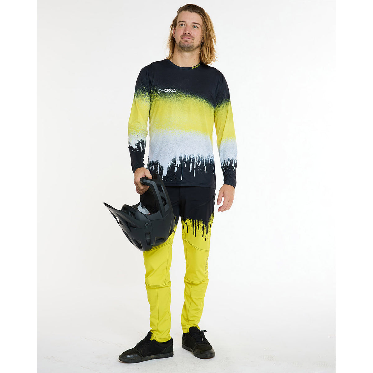 Maillot DHARCO RACE ACID RAIN Manches Longues Noir/Jaune