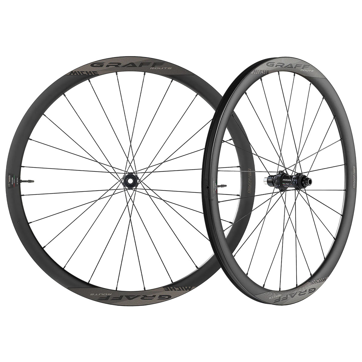 Paire de Roues MICHE GRAFF CARBONE DISC Tubeless Ready (Center Lock)