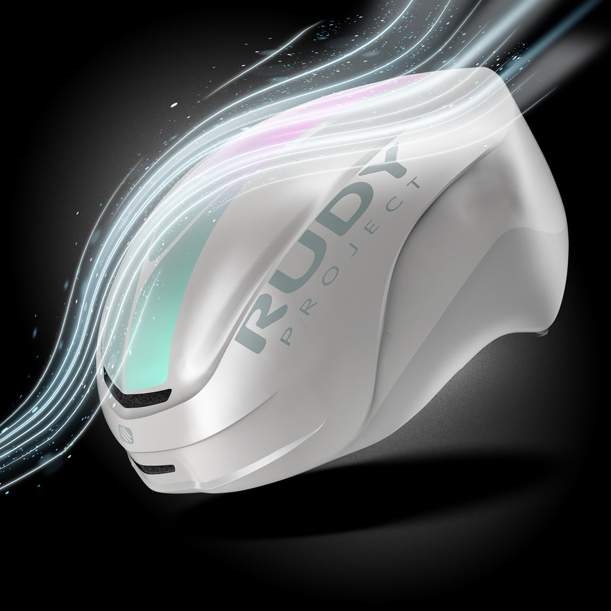 Casque Route RUDY PROJECT NYTRON PRO Blanc Iridescent Matt