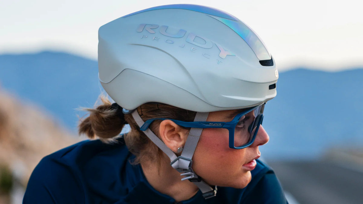 Casque Route RUDY PROJECT NYTRON PRO Blanc Iridescent Matt