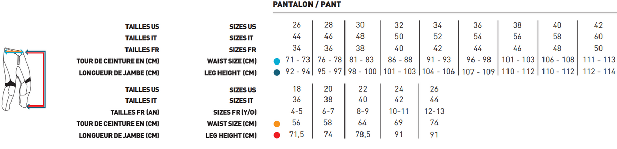 Pantalon SHOT Airy Sharp Enfant Rouge