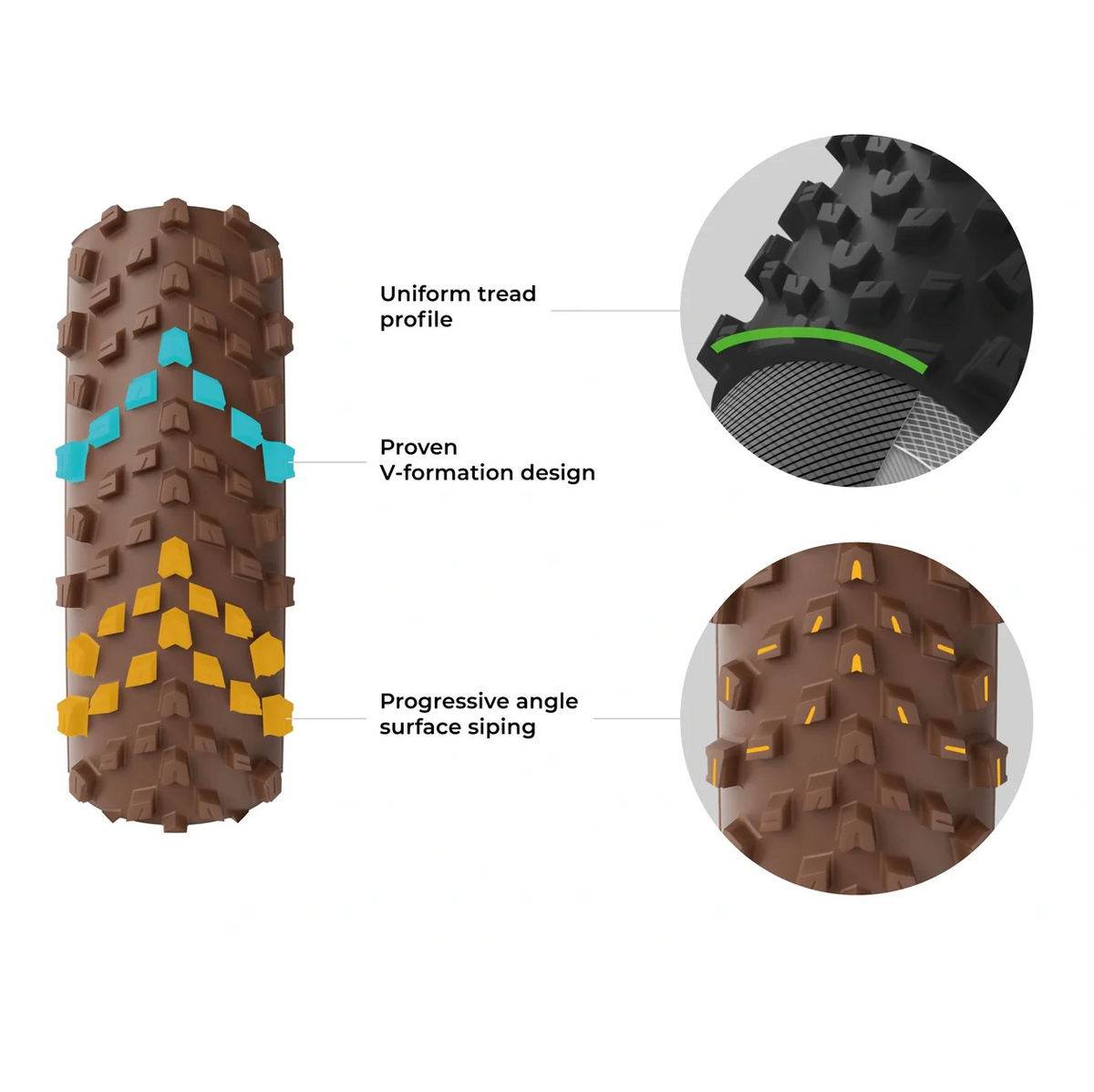 Pneu VITTORIA TERRENO PRO T60 Mixed Gravel Race 700c Tubeless Ready Souple Marron