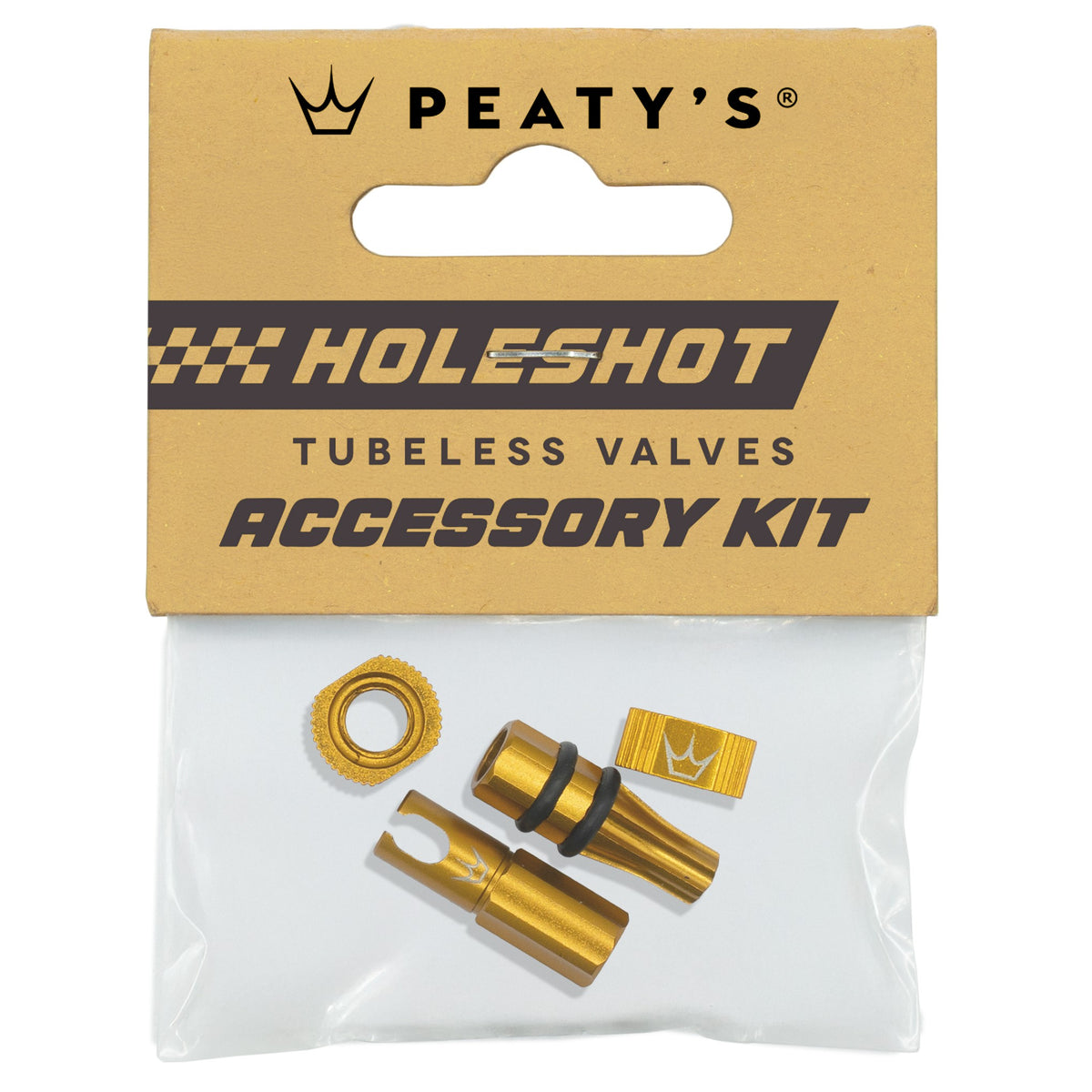 Kit Bouchons et Ecrous de Valves PEATY'S HOLESHOT FAST FLOW Or