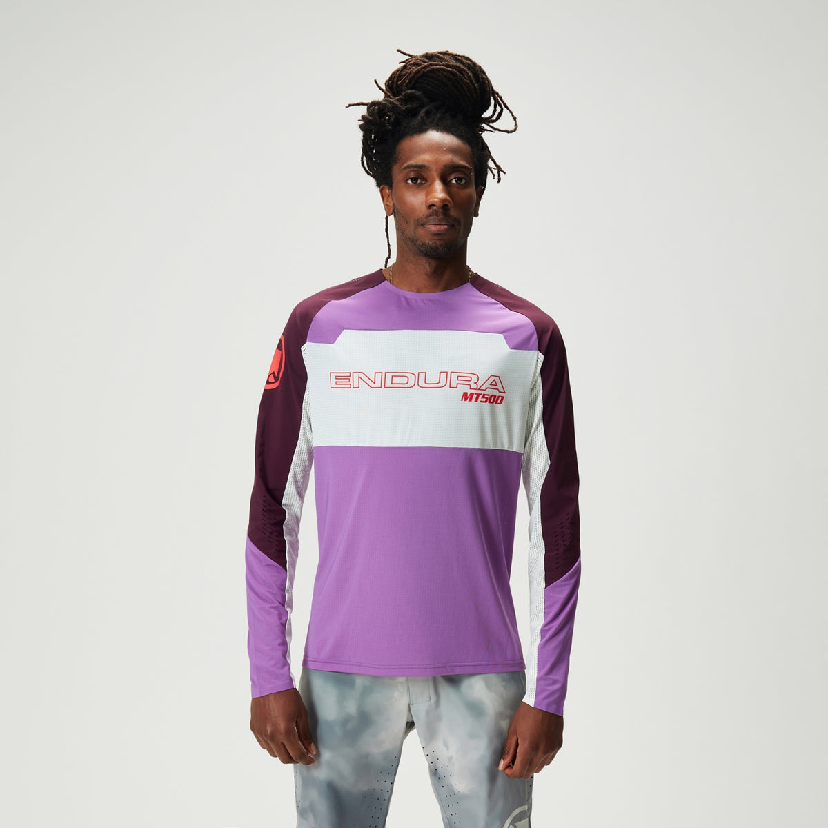 Maillot ENDURA MT500 BURNER LITE Manches Longues Violet