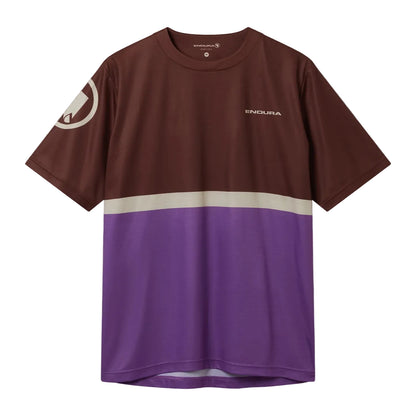 Maillot ENDURA SINGLETRACK CORE TEE II Manches Courtes Marron/Violet