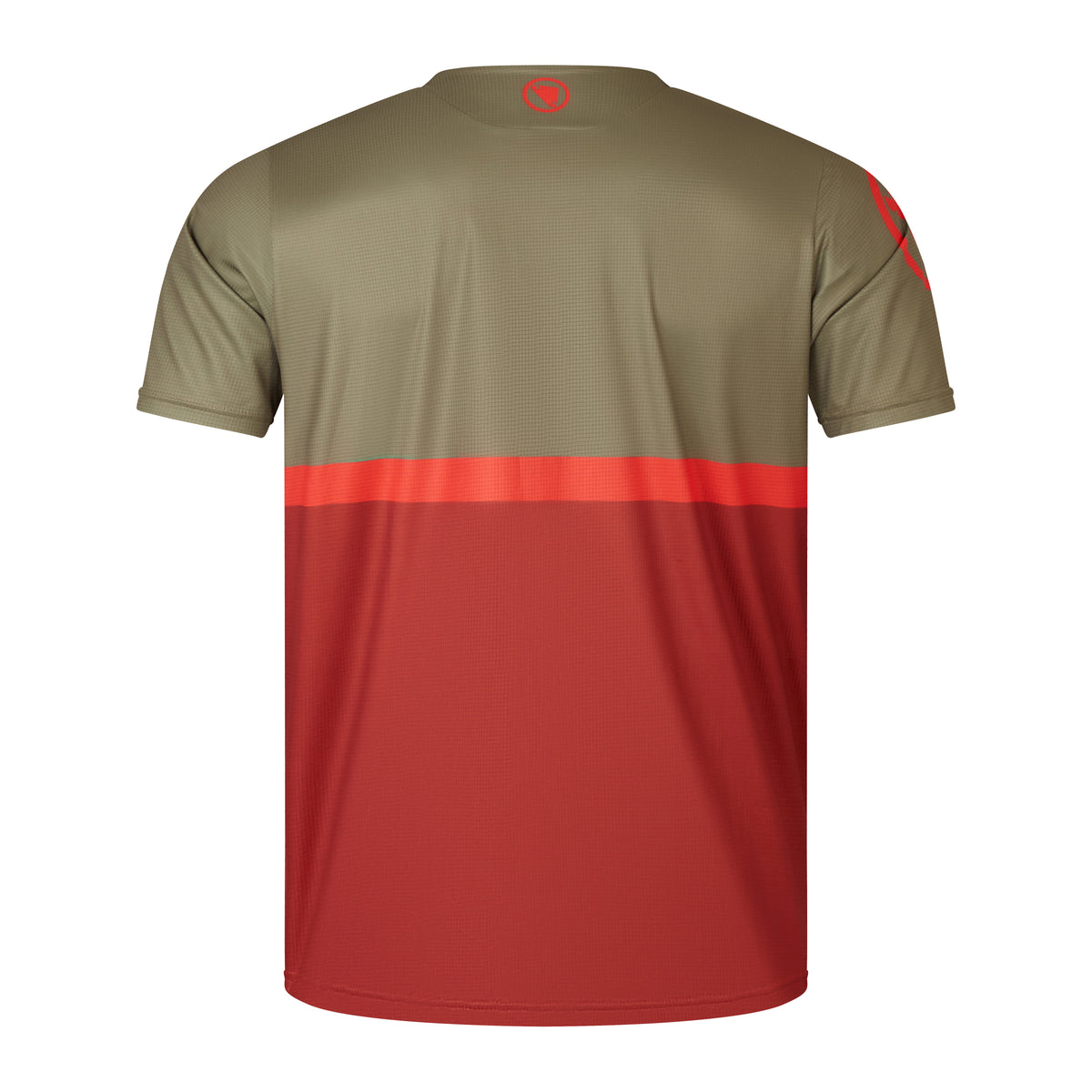 Maillot ENDURA SINGLETRACK CORE TEE II Manches Courtes Kaki/Rouge