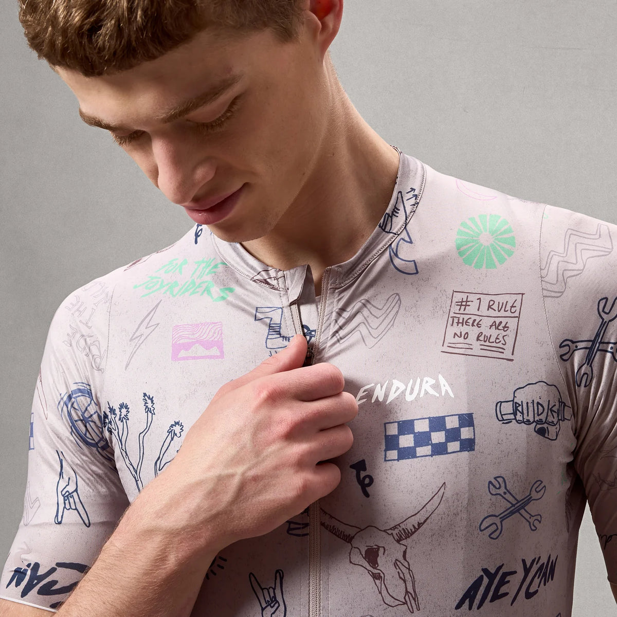 Maillot ENDURA PRO SL PRINT Manches Courtes Titanium
