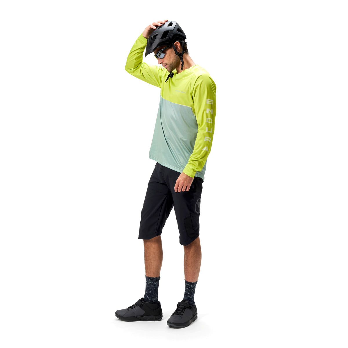 Maillot ENDURA CORE PRINTED Manches Longues Vert