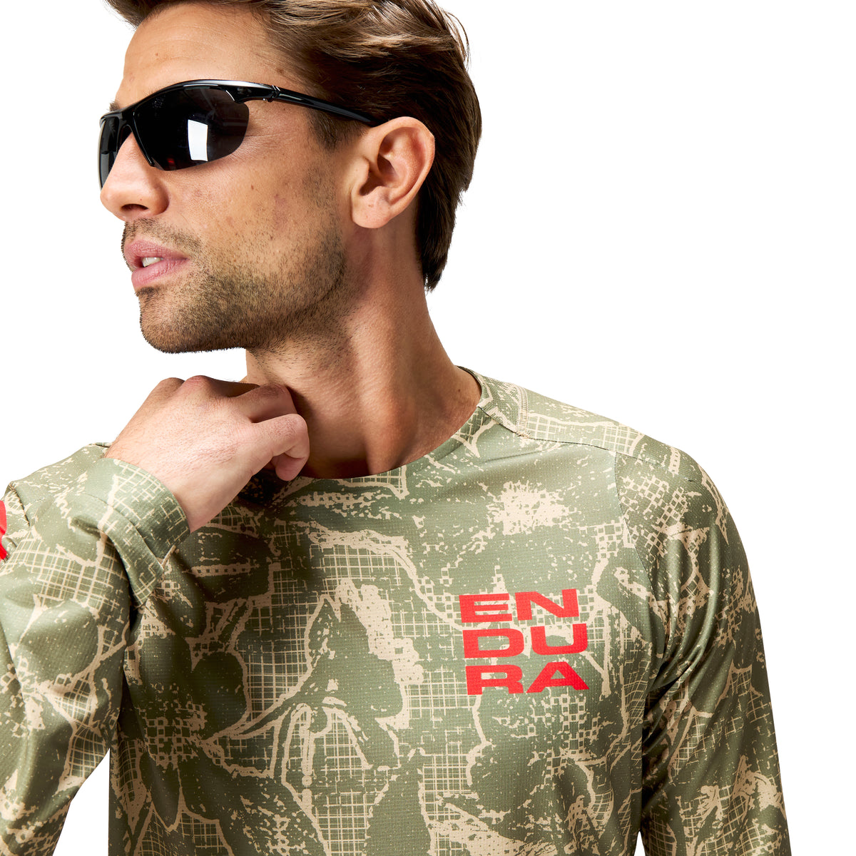 Maillot ENDURA LTD PRINTED Manches Longues Camo Kaki