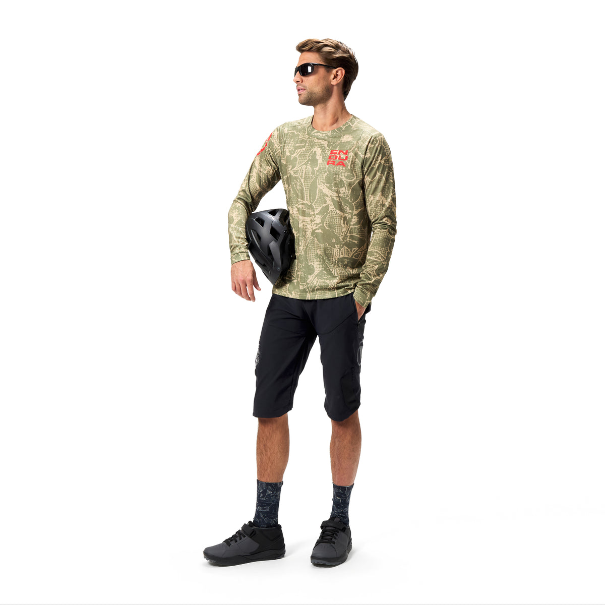 Maillot ENDURA LTD PRINTED Manches Longues Camo Kaki