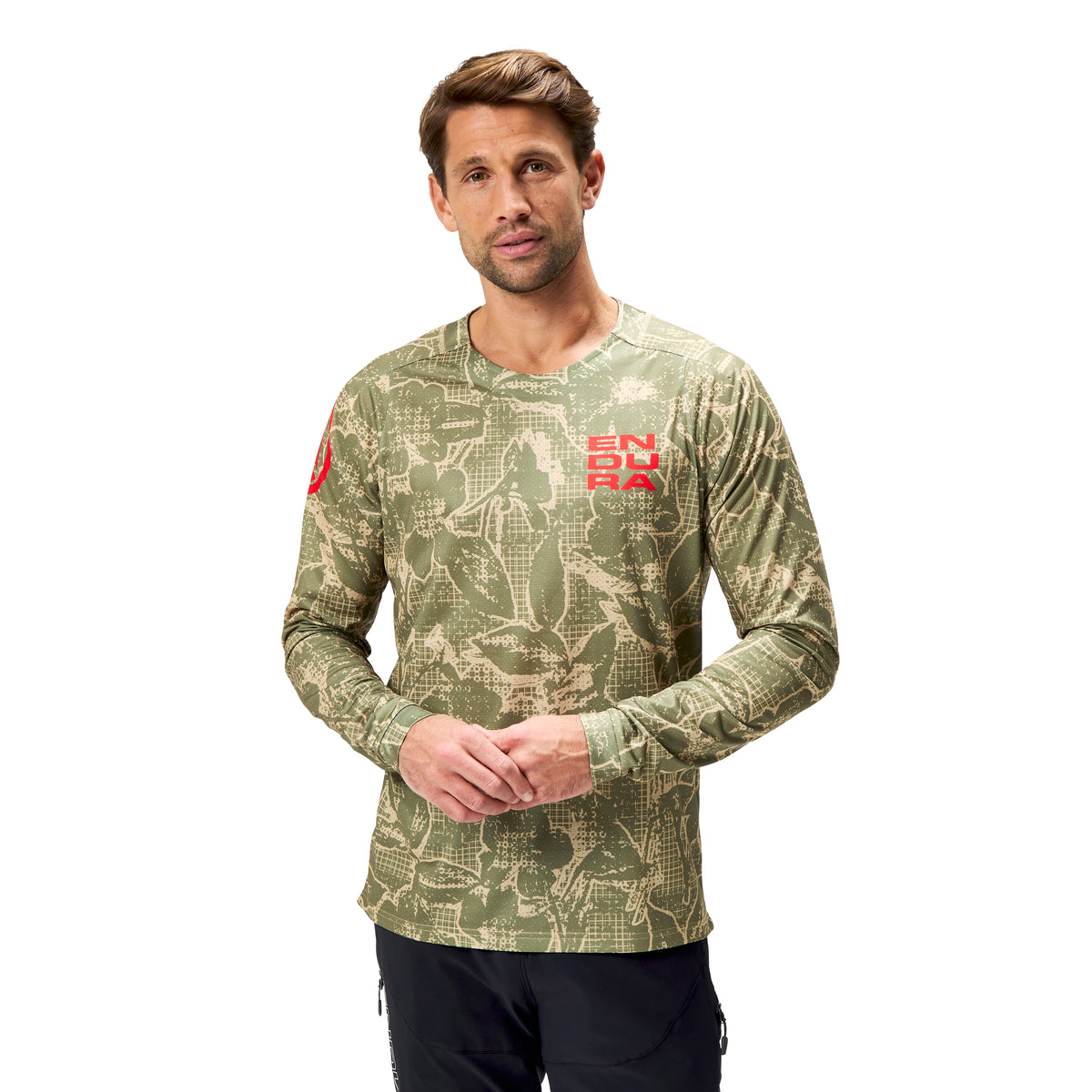 Maillot ENDURA LTD PRINTED Manches Longues Camo Kaki