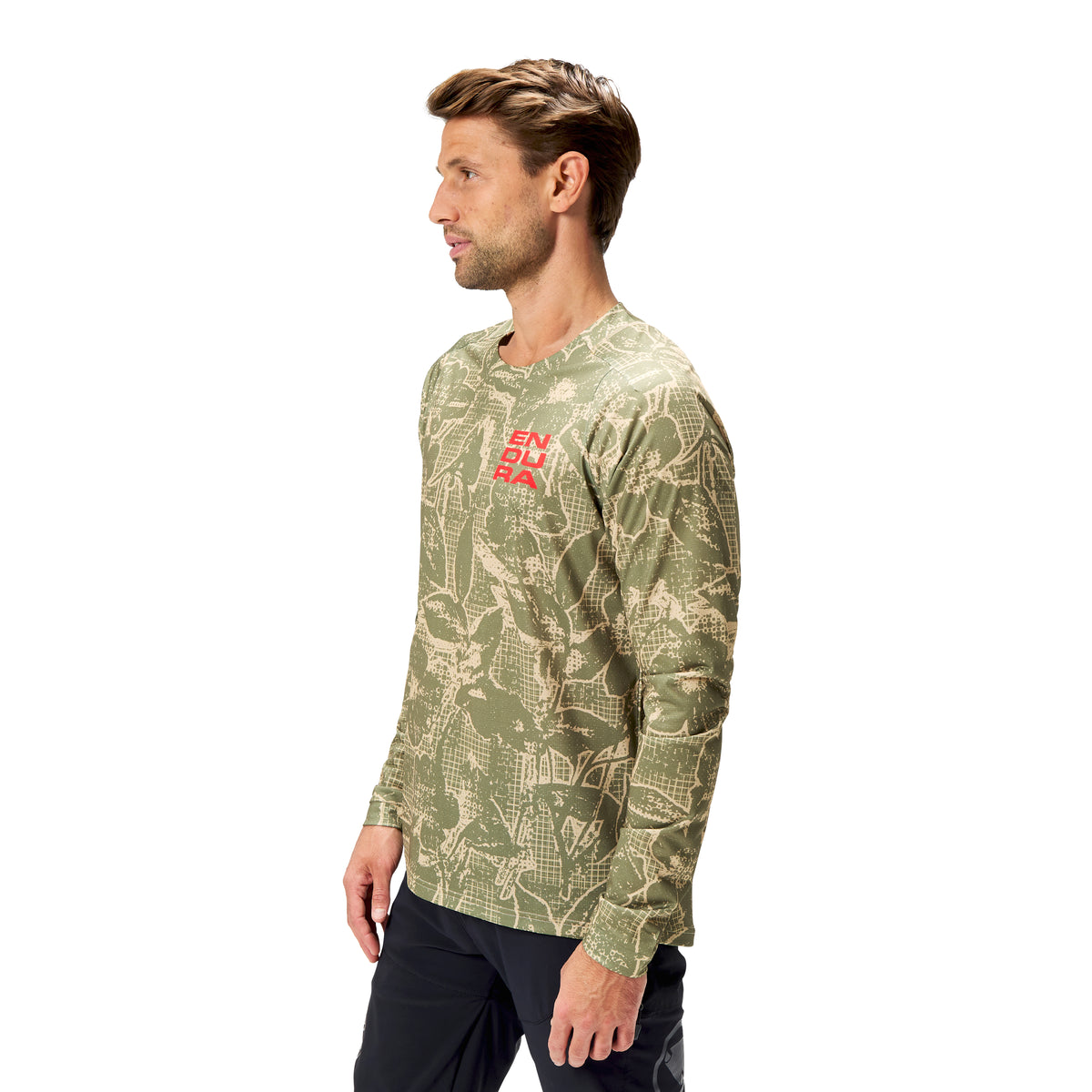 Maillot ENDURA LTD PRINTED Manches Longues Camo Kaki